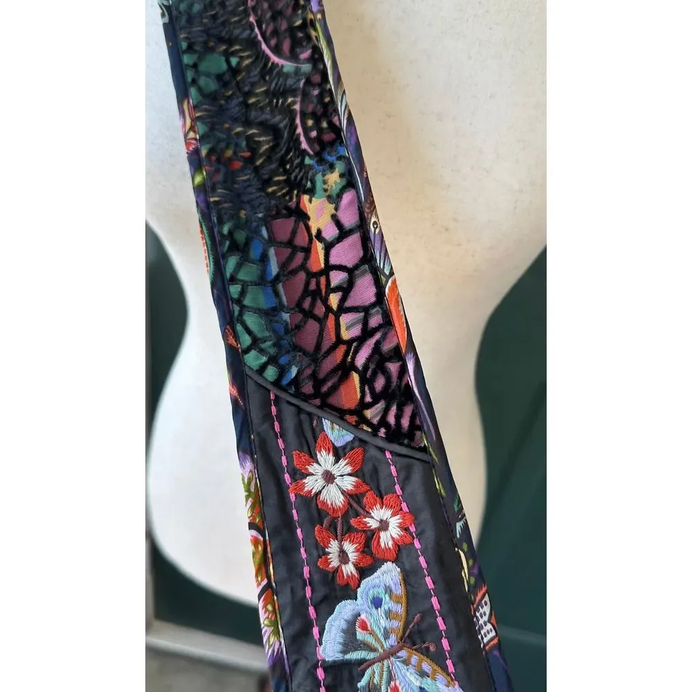 NWOT Johnny Was Catherine Belt Soundbath Navah Velvet Burnout Embroidered Boho